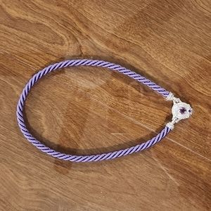 Judith Ripka purple rope necklace with pendant